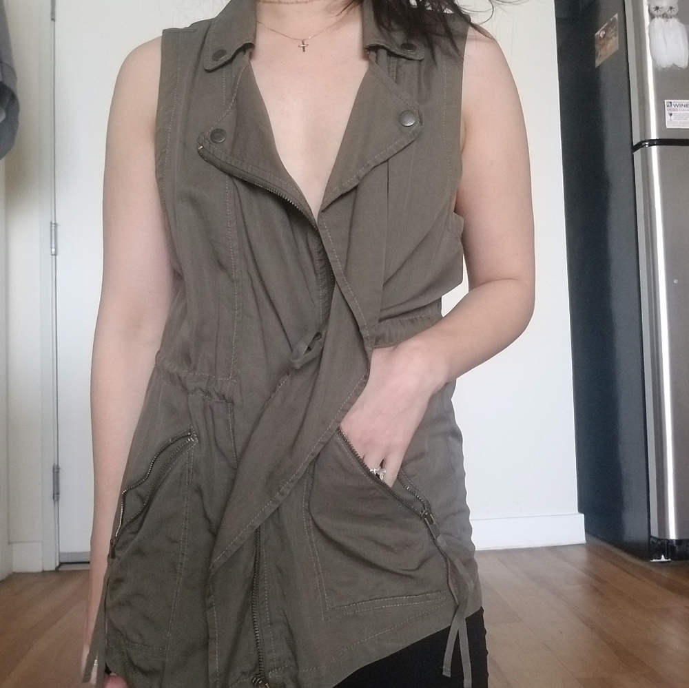 Olive green utility jacket